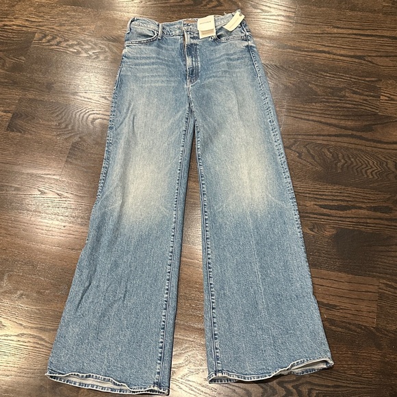 MOTHER Light Blue Wide Leg Jeans